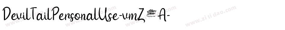 DevilTailPersonalUse-vmZ2A字体转换