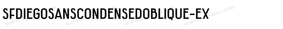 SfDiegoSansCondensedOblique-EXn9字体转换