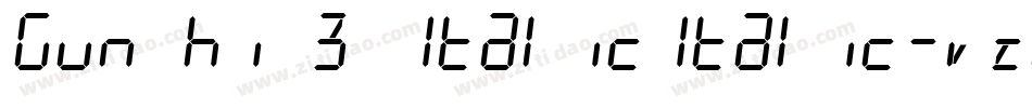 Gunship3DItalicItalic-vzv9字体转换