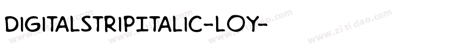 DigitalstripItalic-l0y字体转换