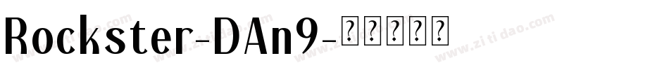 Rockster-DAn9字体转换