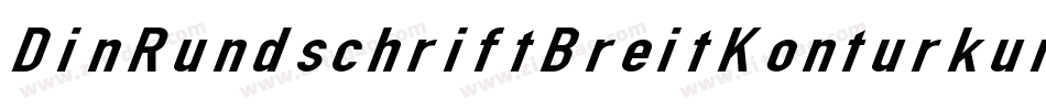 DinRundschriftBreitKonturkursiv-W9eO字体转换