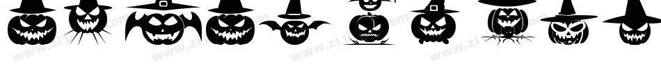 Pumpkin-Halloween-St字体转换