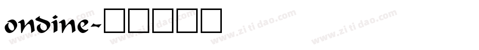 ondine字体转换