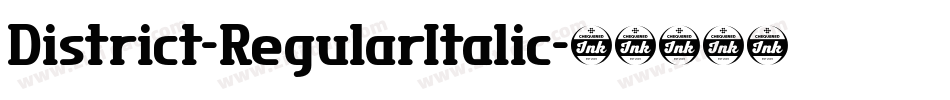 District-RegularItalic字体转换