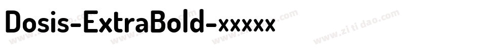 Dosis-ExtraBold字体转换