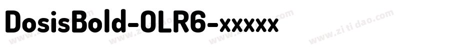 DosisBold-OLR6字体转换