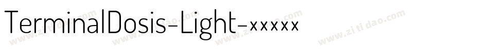 TerminalDosis-Light字体转换
