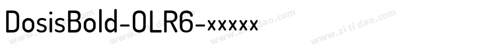 DosisBold-OLR6字体转换