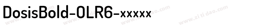 DosisBold-OLR6字体转换