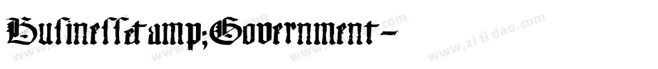 Business&Government字体转换