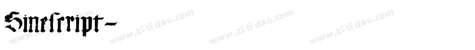 Sinescript字体转换