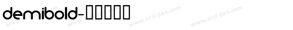 demibold字体转换
