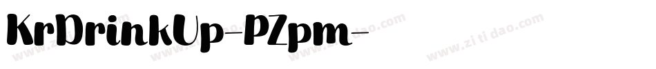 KrDrinkUp-PZpm字体转换