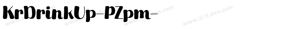 KrDrinkUp-PZpm字体转换