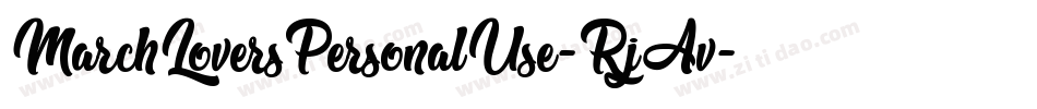 MarchLoversPersonalUse-RjAv字体转换