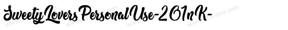 SweetyLoversPersonalUse-2O1nK字体转换