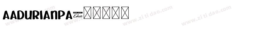 aadurianpa字体转换