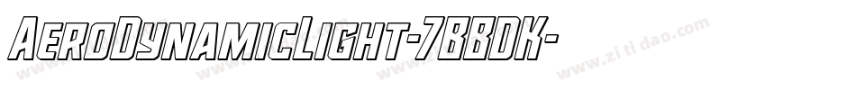 AeroDynamicLight-7BBDK字体转换