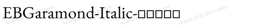 EBGaramond-Italic字体转换