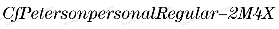 CfPetersonpersonalRegular-2M4X字体转换