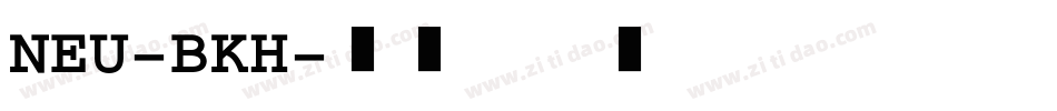 NEU-BKH字体转换