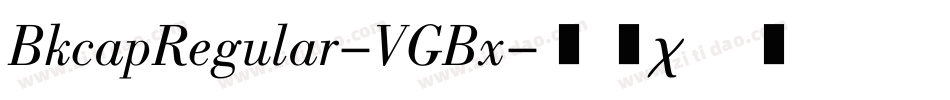 BkcapRegular-VGBx字体转换