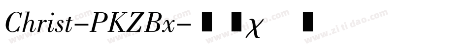 Christ-PKZBx字体转换