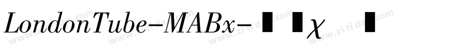 LondonTube-MABx字体转换