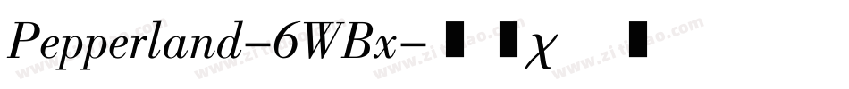 Pepperland-6WBx字体转换