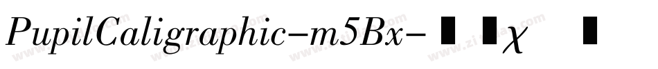 PupilCaligraphic-m5Bx字体转换