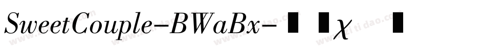 SweetCouple-BWaBx字体转换
