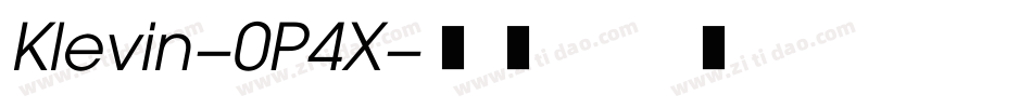 Klevin-0P4X字体转换