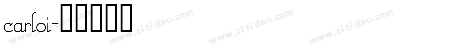 carloi字体转换