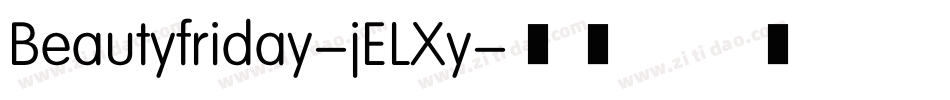 Beautyfriday-jELXy字体转换
