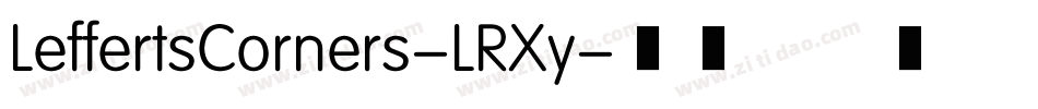 LeffertsCorners-LRXy字体转换