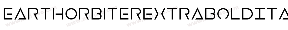 EarthOrbiterExtraBoldItalic-EMdg字体转换