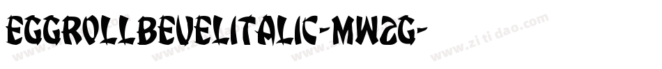 EggRollBevelItalic-mw2G字体转换
