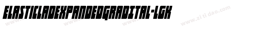 ElasticLadExpandedGradItal-lgK3D字体转换