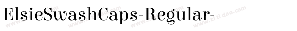 ElsieSwashCaps-Regular字体转换