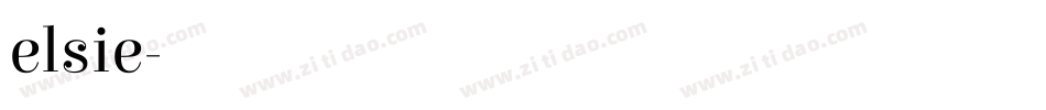 elsie字体转换