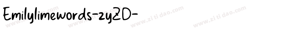 Emilylimewords-zyZD字体转换