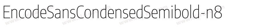 EncodeSansCondensedSemibold-n87P字体转换