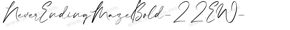 NeverEndingMazeBold-22EW字体转换