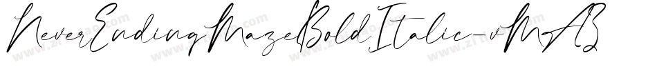 NeverEndingMazeBoldItalic-vMAZ字体转换