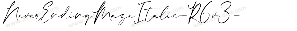 NeverEndingMazeItalic-R6v3字体转换