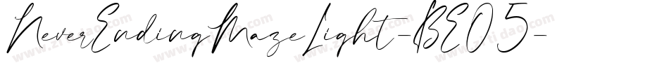 NeverEndingMazeLight-BE05字体转换