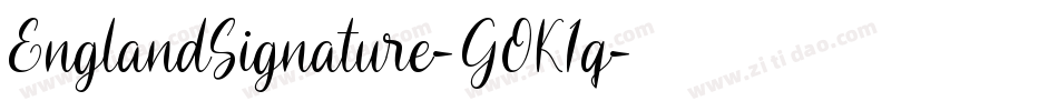 EnglandSignature-GOK1q字体转换