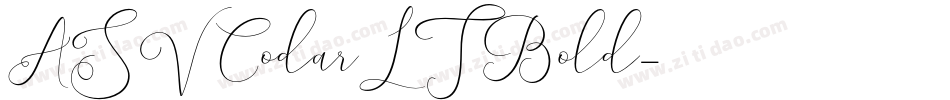 ASVCodarLTBold字体转换