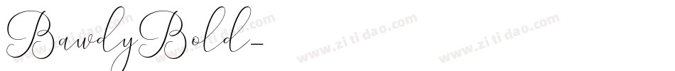BawdyBold字体转换